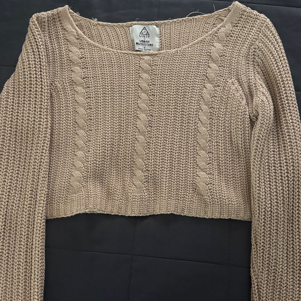 Urban Outfitters Beige Cable Knit Sweater